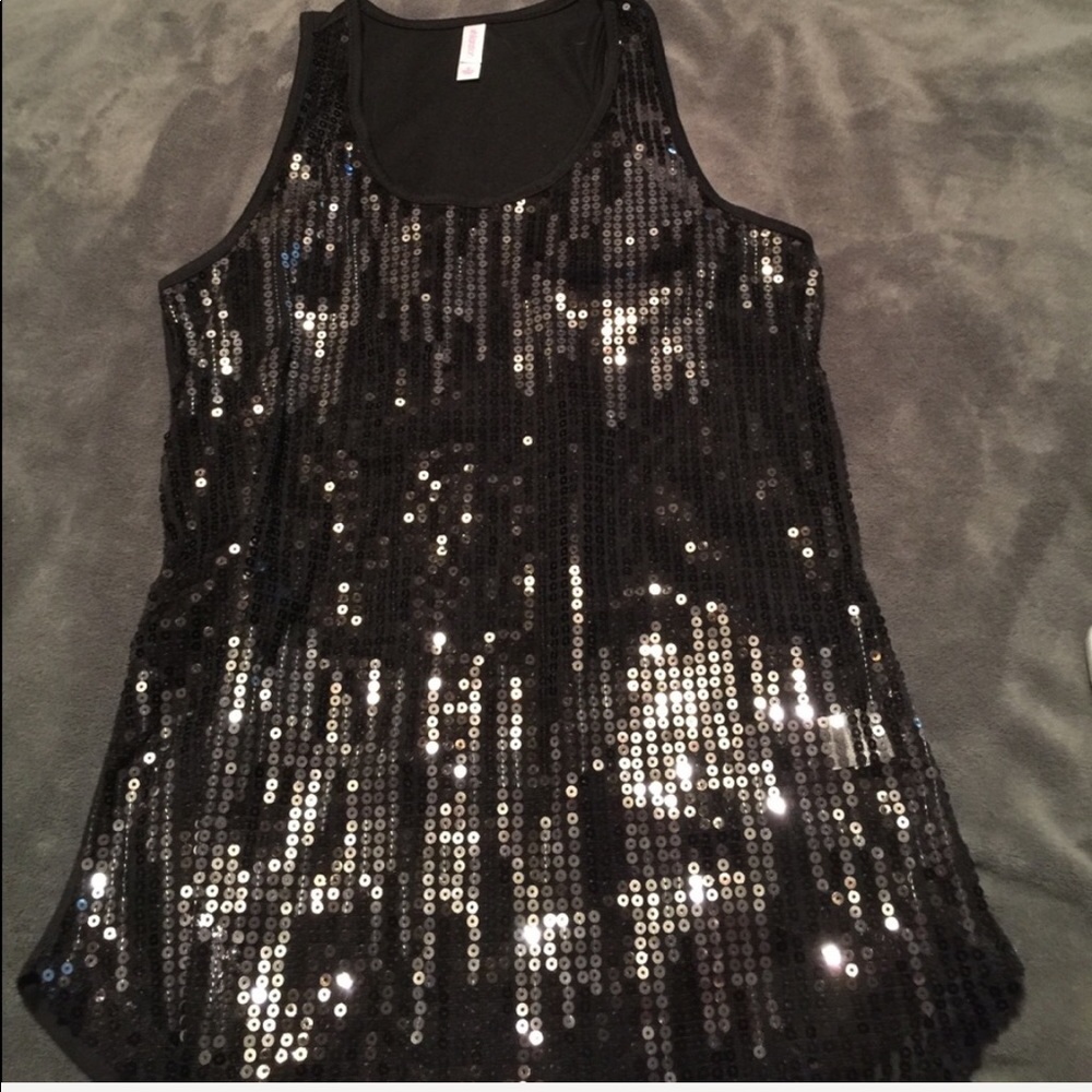 Sparkling Beautiful Sequined  Dressy Tank Top